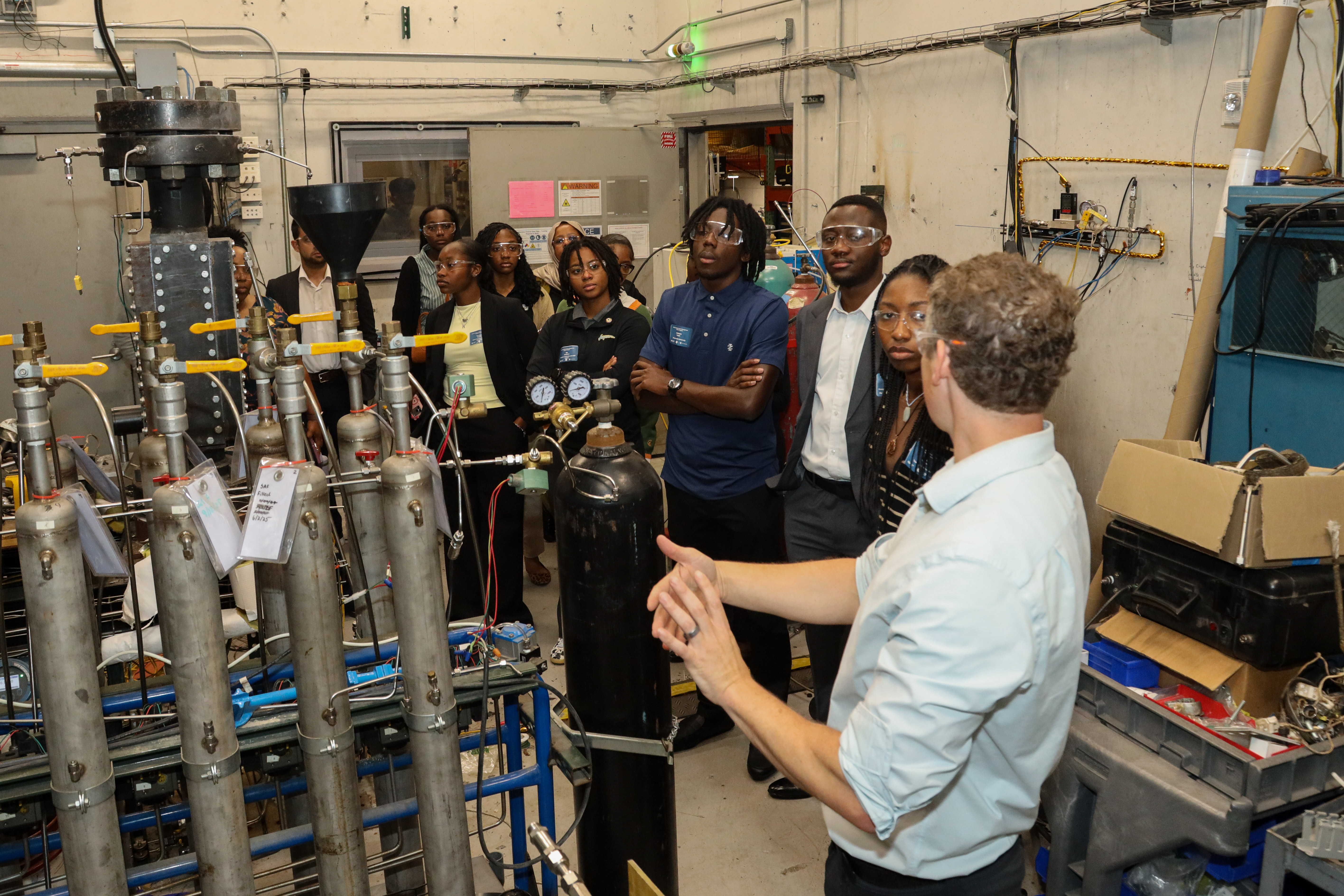 The tour learns about synthetic liquid fuels
